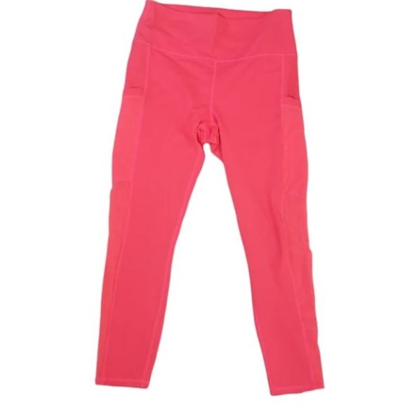 Fabletics On-the-Go High-Waisted Capri in Pop Coral - Picture 3 of 12